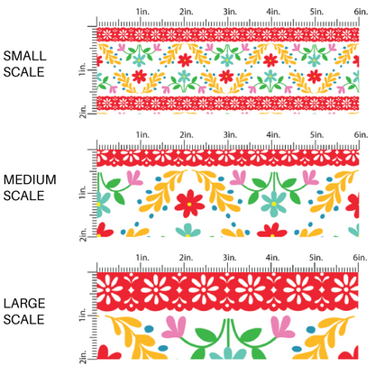 Multi-Colored Floral Papel Picado Fabric by the Yard scaled image guide.