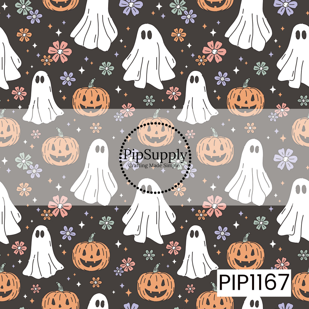PIP1167 - Cute Ghosts And Pumpkins Black