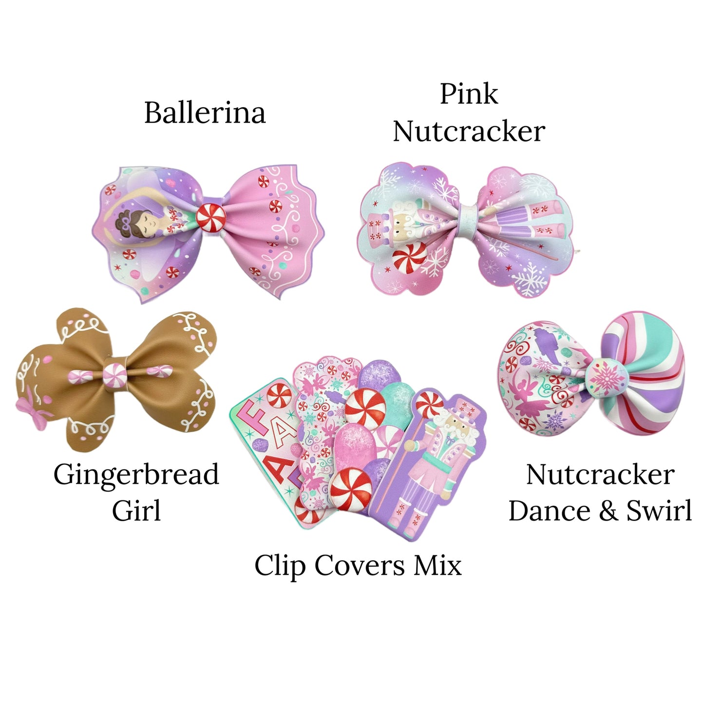 Pastel Wonderland Faux Leather DIY Hair Bows & Craft Cutouts - PIPS EXCLUSIVE