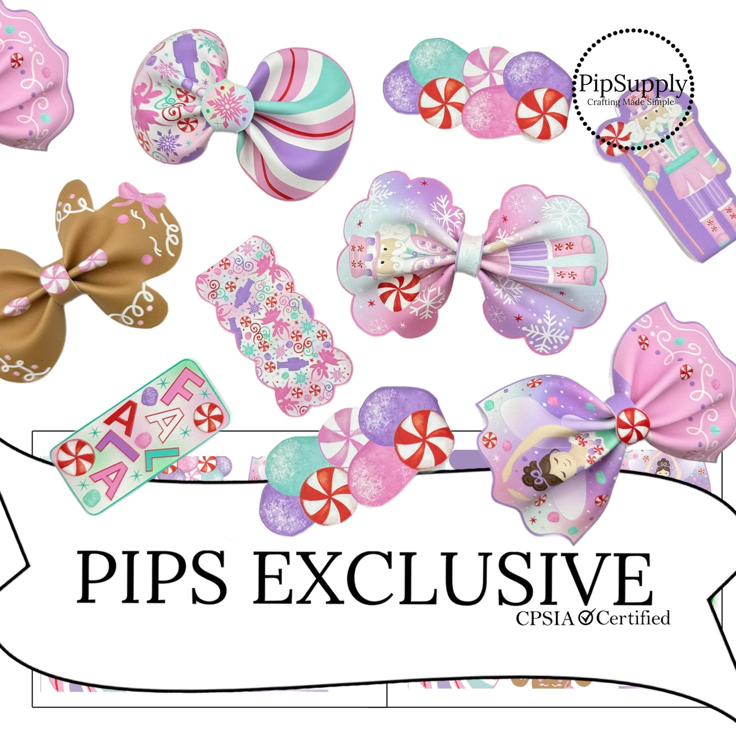 pastel nutcracker and dance diy faux leather hair bows