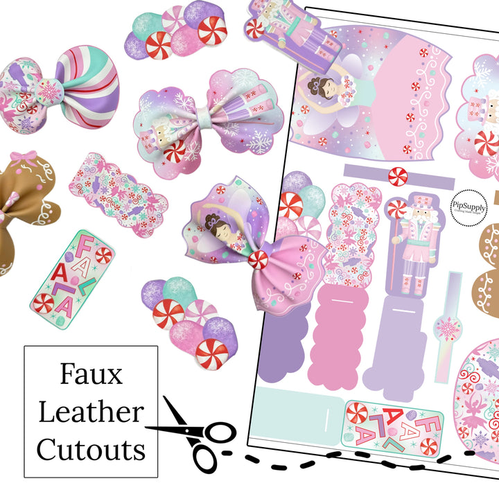 Pastel Wonderland Faux Leather DIY Hair Bows & Craft Cutouts