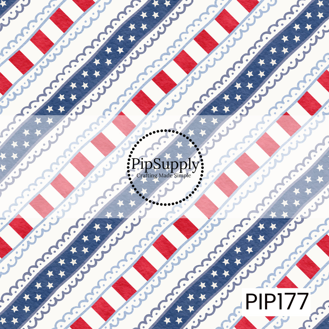 PIP177 - Liberty Lace Star Stripe Diagonal