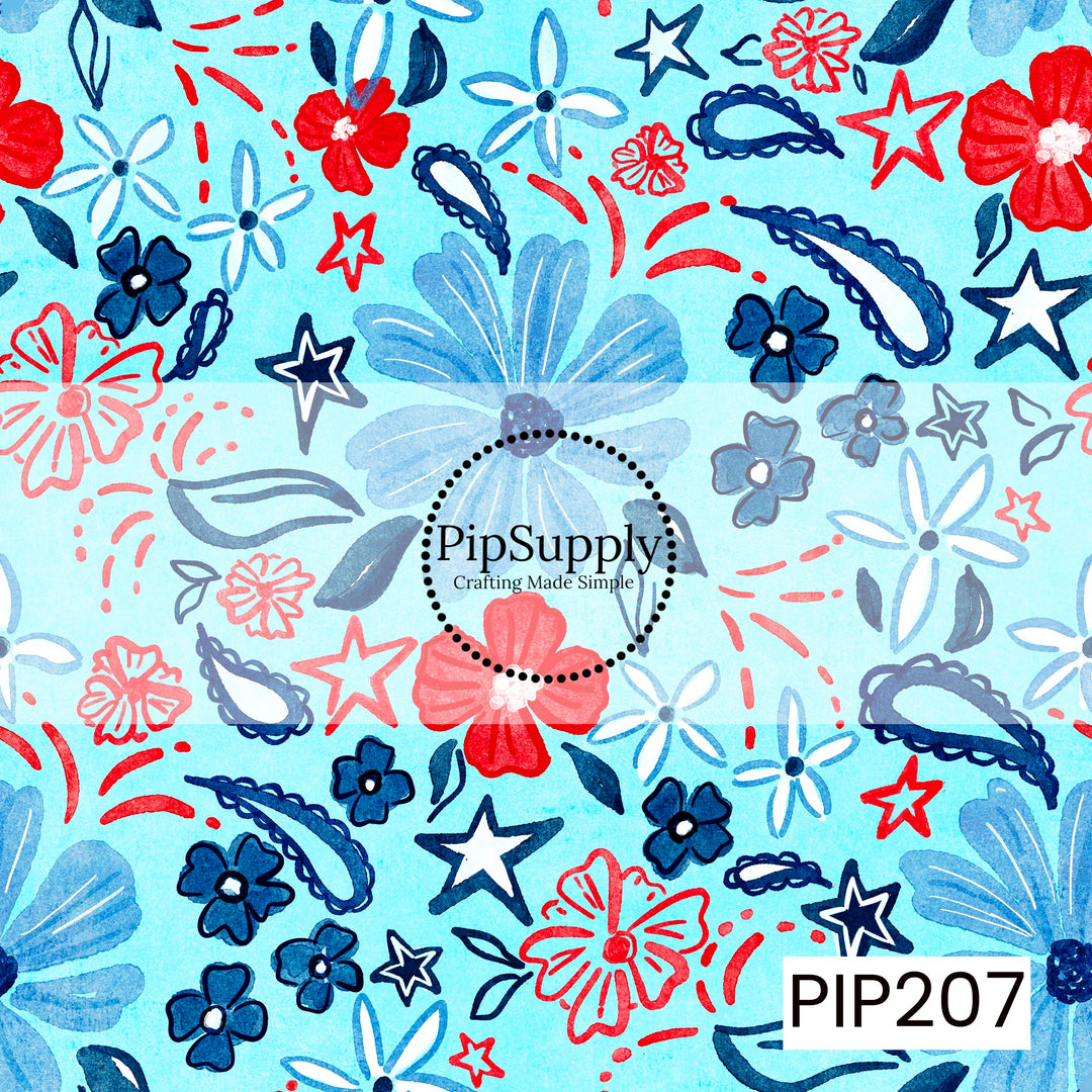 PIP207 - Patriotic Posies Turquoise