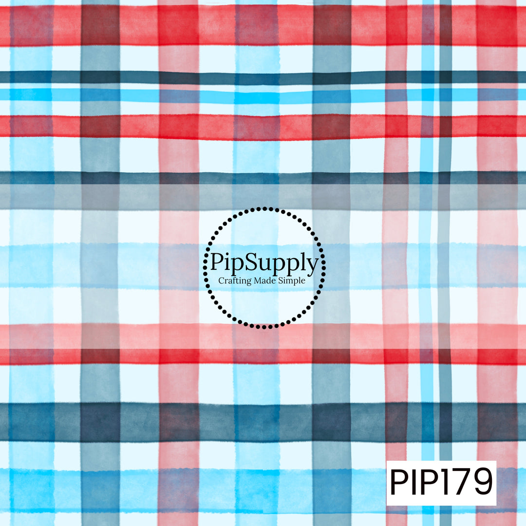 PIP179 - Patriotic Watercolor Plaid