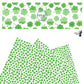 These St. Patrick's Day pattern themed faux leather sheets contain the following design elements: green shamrocks on white. Our CPSIA compliant faux leather sheets or rolls can be used for all types of crafting projects.