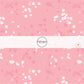 Pink and White Sequin on Peachy Pink Fabric by the Yard.