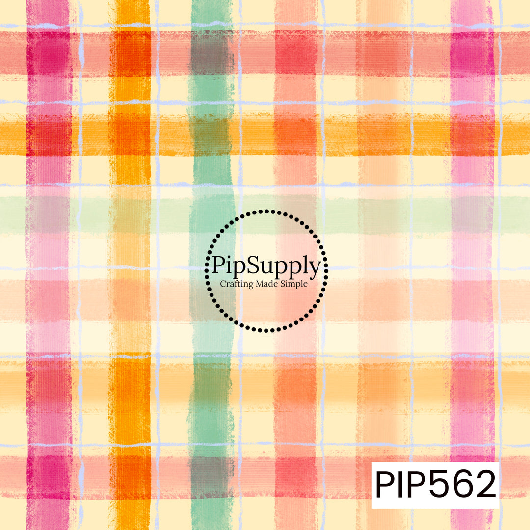 PIP562 - Peachy Picnic Plaid Yellow