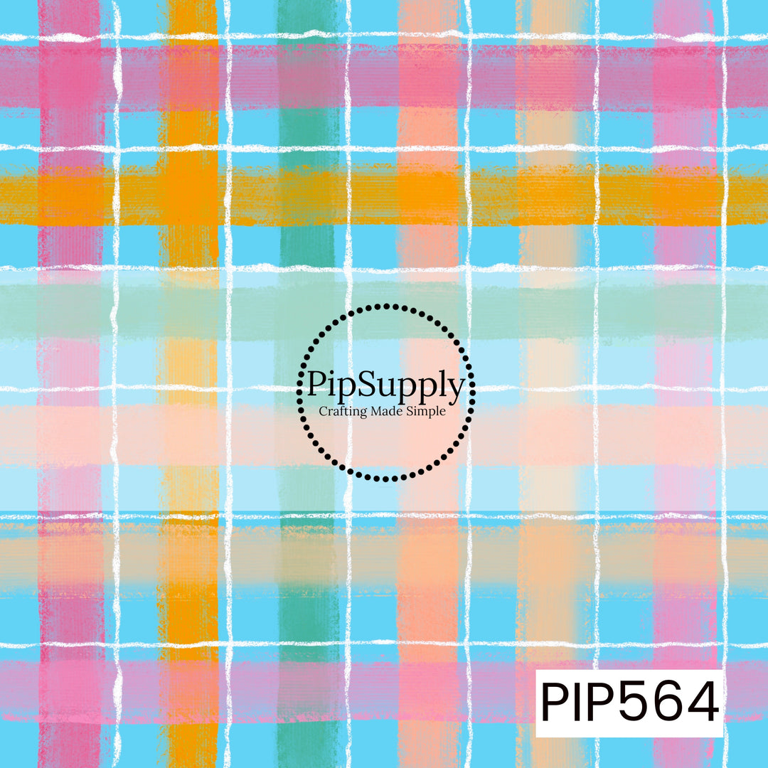 PIP564 -  Peachy Picnic Plaid Bright Blue