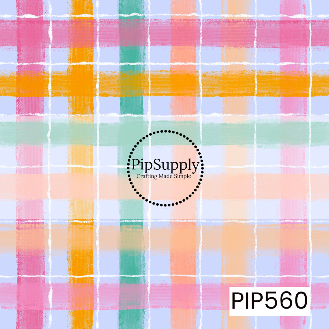 PIP560 - Peachy Picnic Plaid Periwinkle