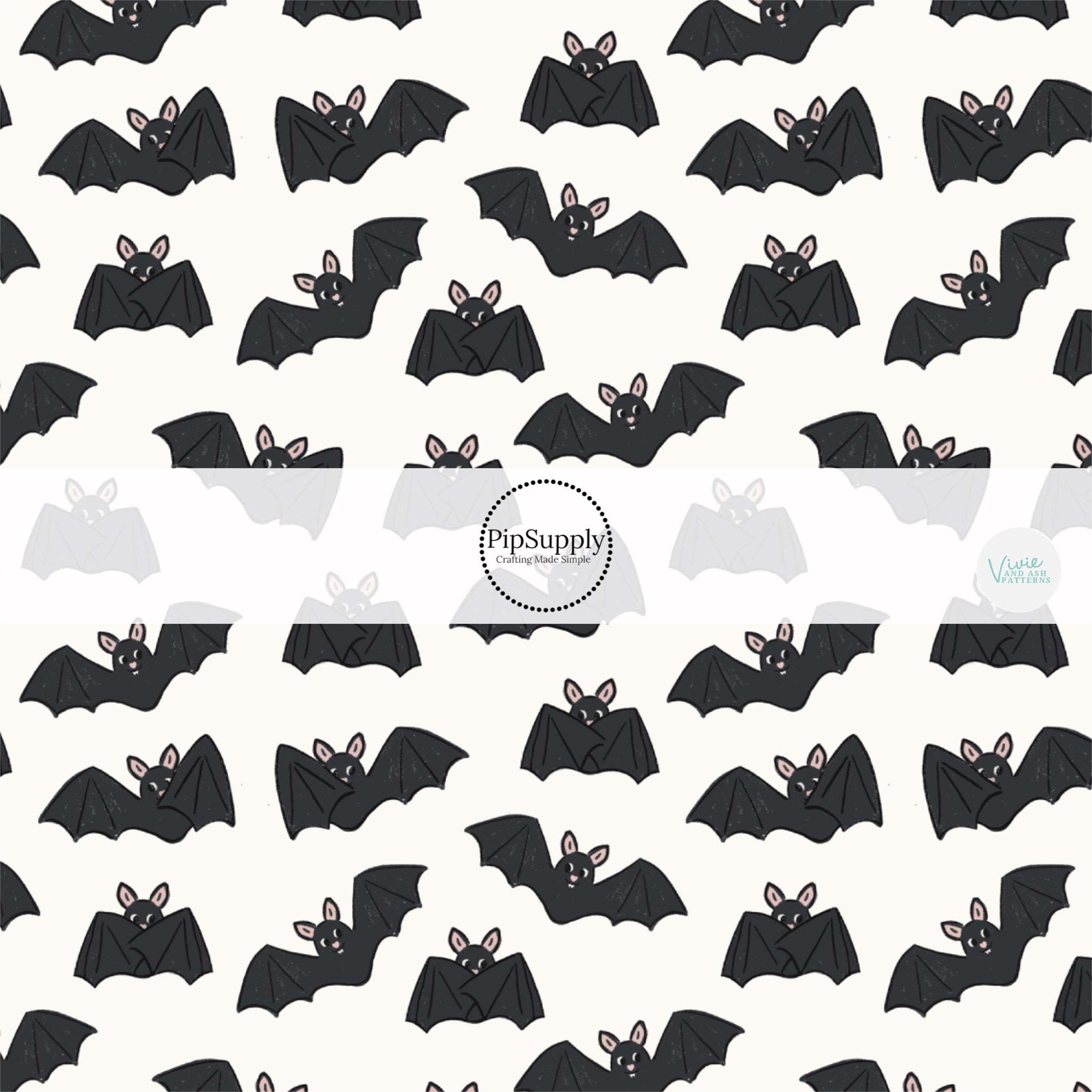 Bat Fabric By The Yard PeekaBoo Bats Fabric Halloween Fabric