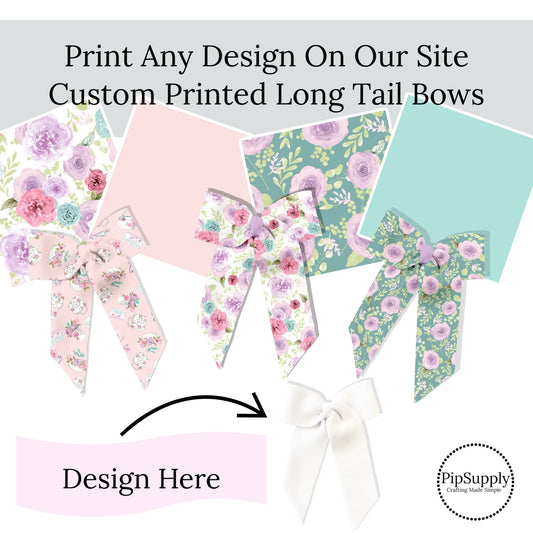 pick our patterns for customized long tail neoprene diy hair bows