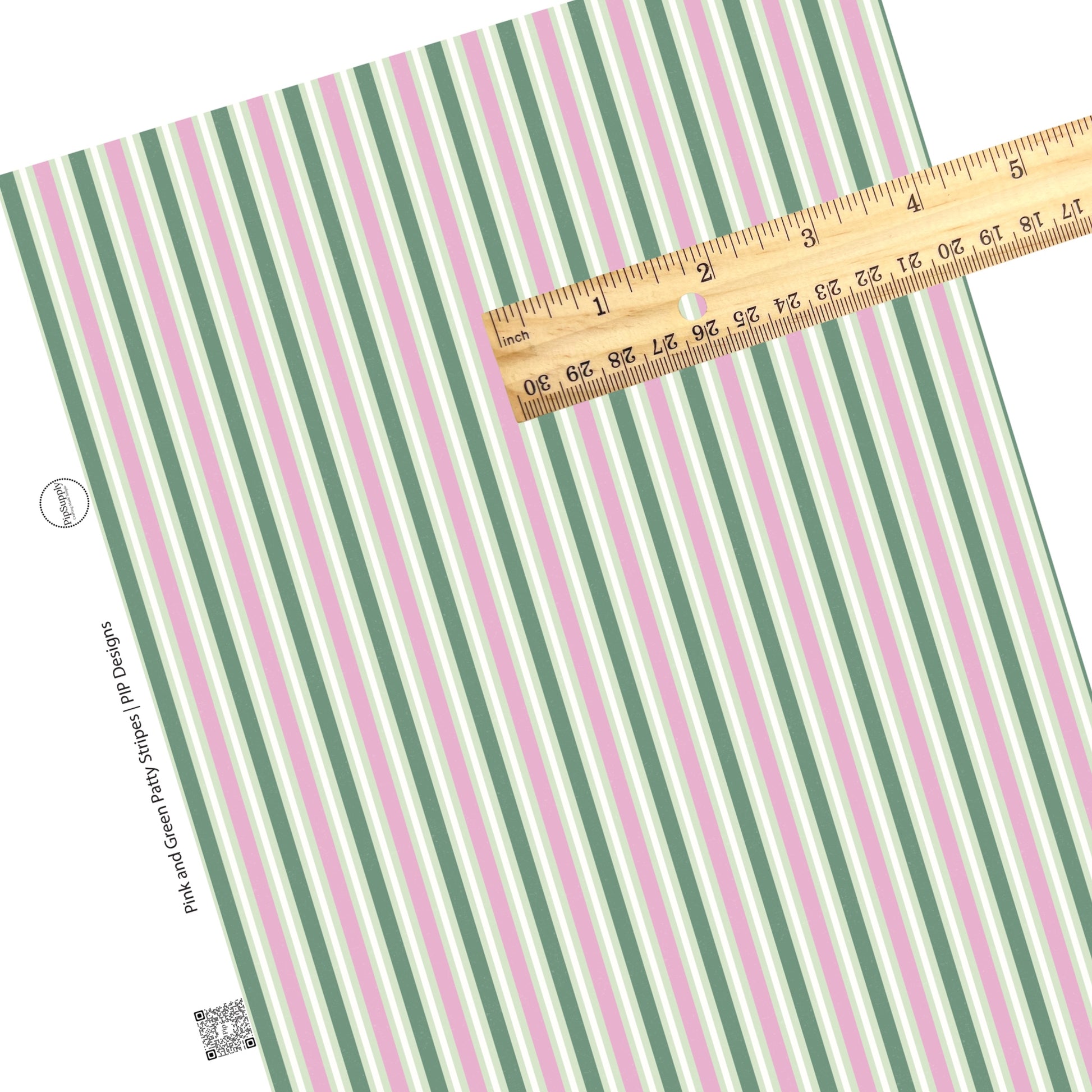 St. Patrick's Day Stripes Faux Leather Sheet - Pink and Green Patty Stripes Faux  Leather Sheets – Pip Supply