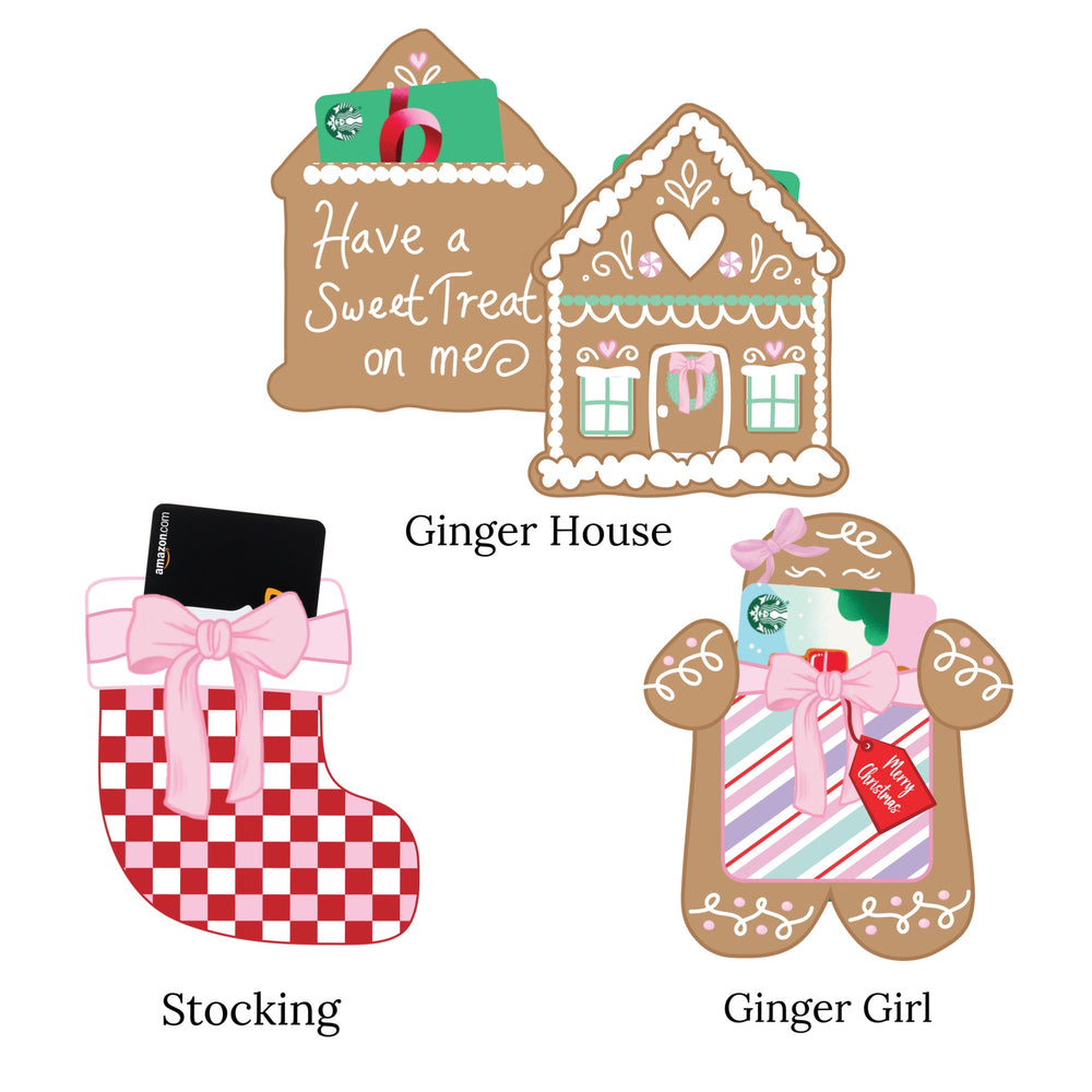 These Christmas pink gingerbread themed printed faux leather sheets or digital file download are ready to cut and assemble for many craft projects. These patterned cutouts can be used to make gift card holders, photo props, scrapbooks, party or classroom decorations, bulletin board trim or anything creative!