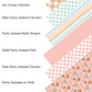 Pink Party Animal Checker Faux Leather Sheets
