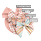 Pink Party Animal Checker Hair Bow Strips
