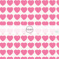 Pink Hearts on White Fabric by the Yard