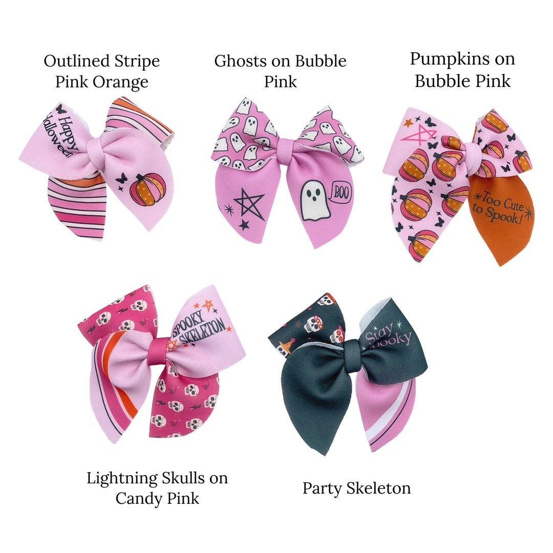 Pink Party Skeleton Sailor Neoprene DIY Hair Bows