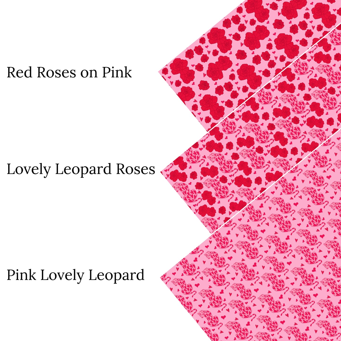 Lovely Leopard Roses Faux Leather Sheets