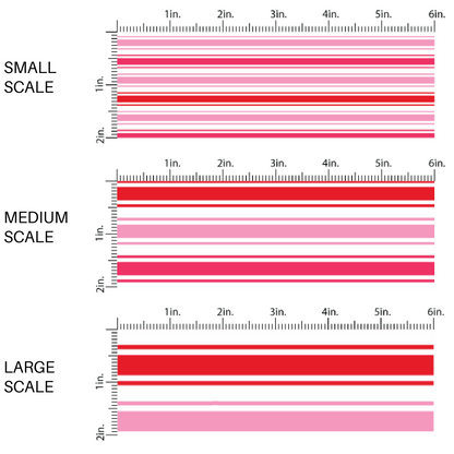 Thin Pink, Red, and White Striped Valentine Themed Fabric by the Yard scaled image guide.