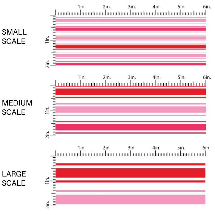 Thin Pink, Red, and White Striped Valentine Themed Fabric by the Yard scaled image guide.