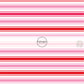 Thin Pink, Red, and White Striped Valentine Themed Fabric by the Yard.