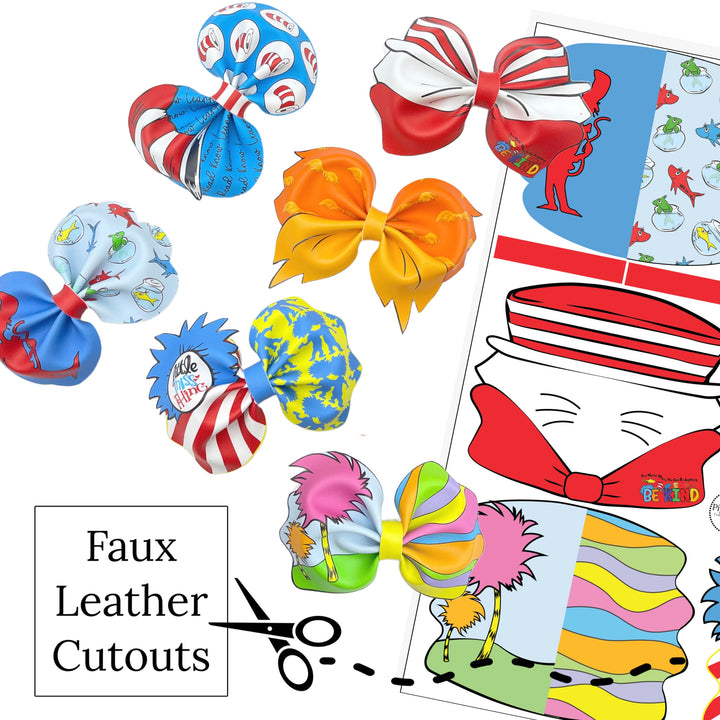Places You Go Faux Leather DIY Hair Bows & Craft Cutouts
