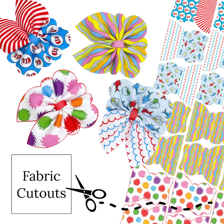 Places You Go Shapes Bubble Neoprene DIY Hair Bows