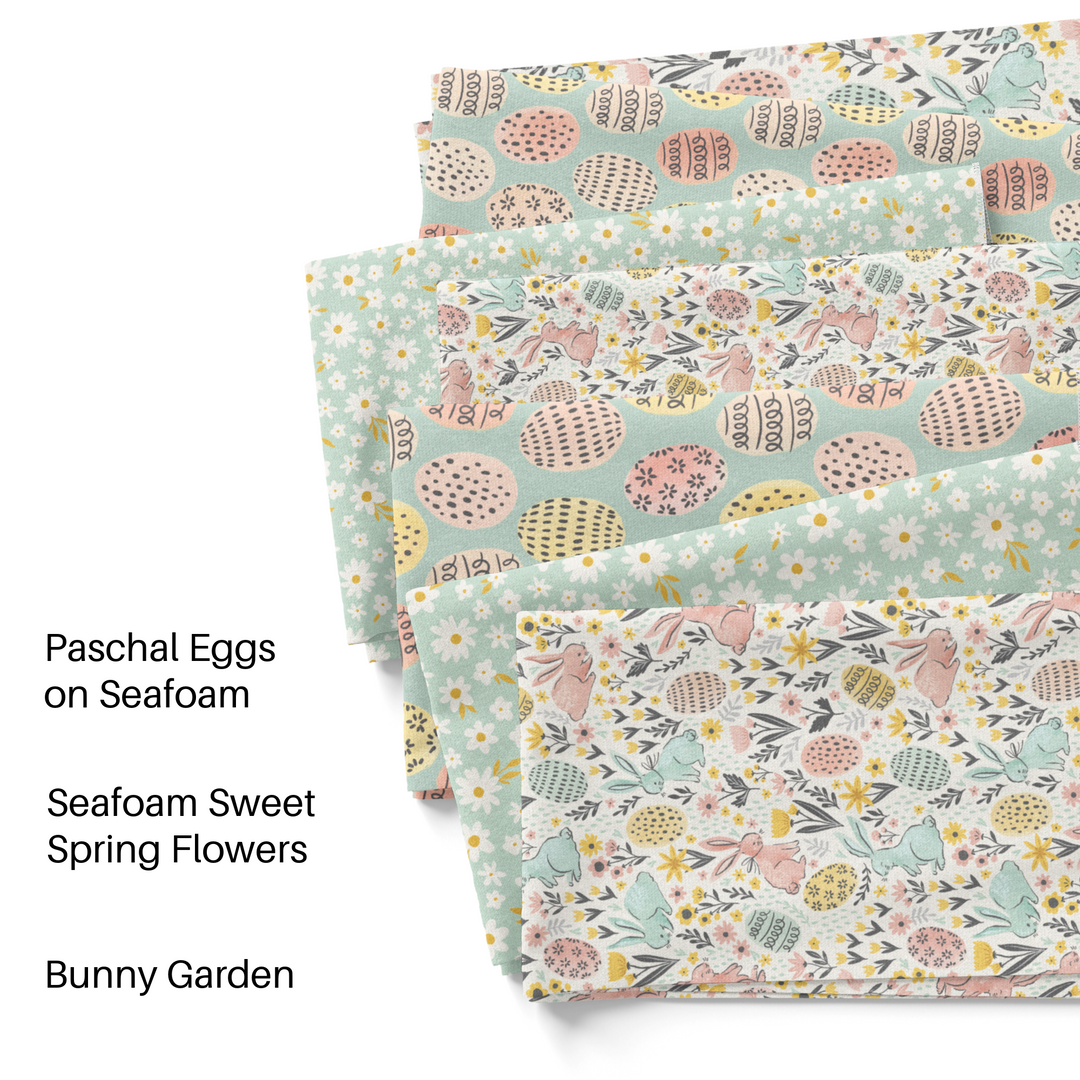 Paschal Eggs on Seafoam Fabric By The Yard