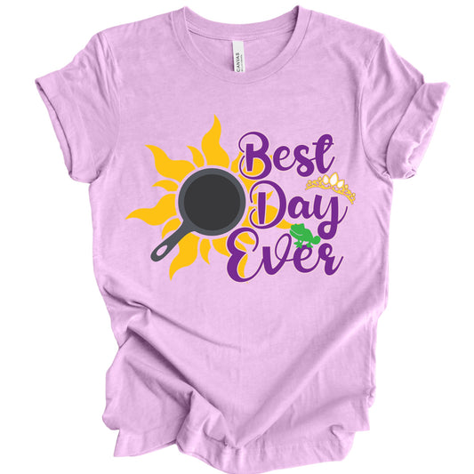 Tower princess "Best Day Ever" iron on heat transfer.