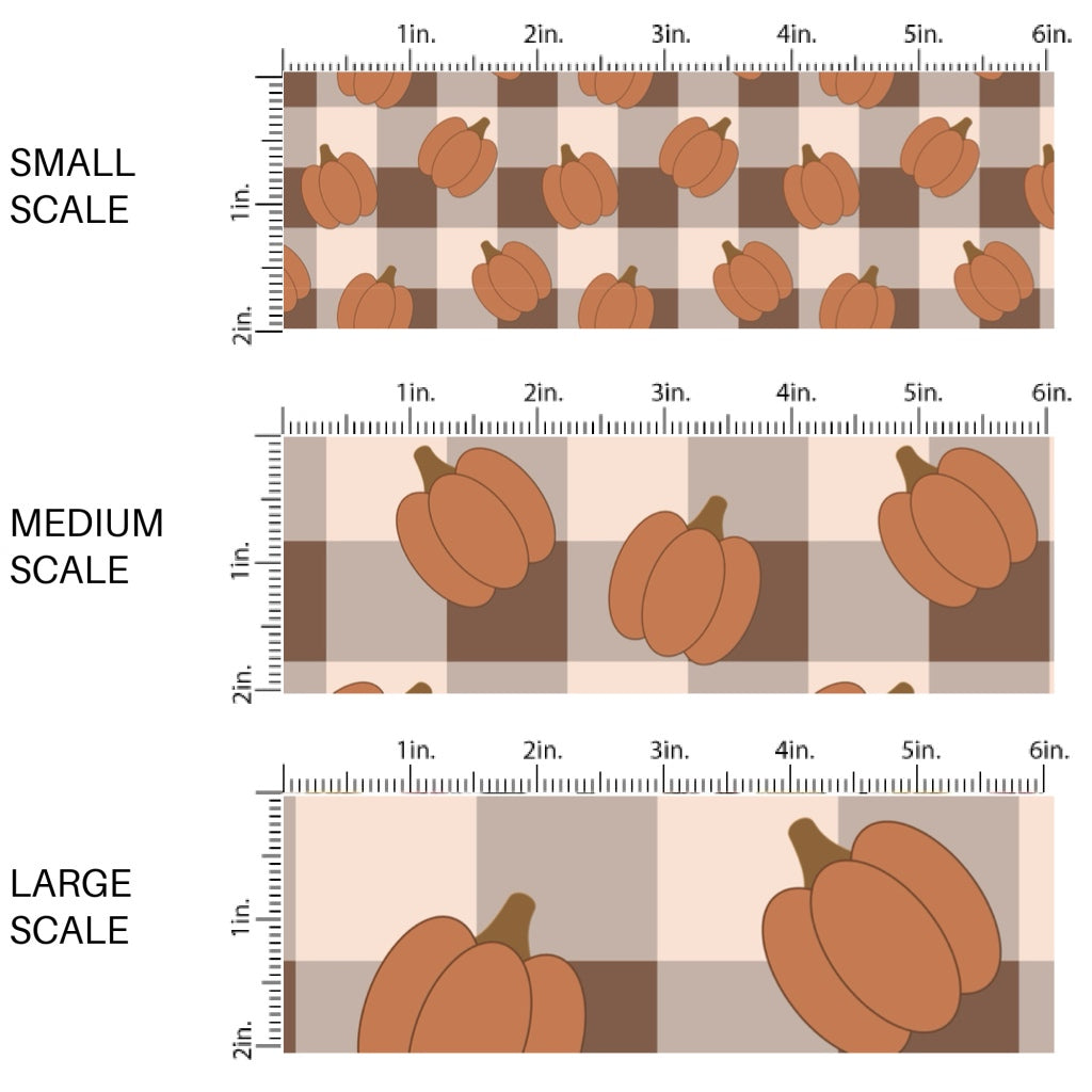 Pumpkin Patch Plaid Fabric By The Yard