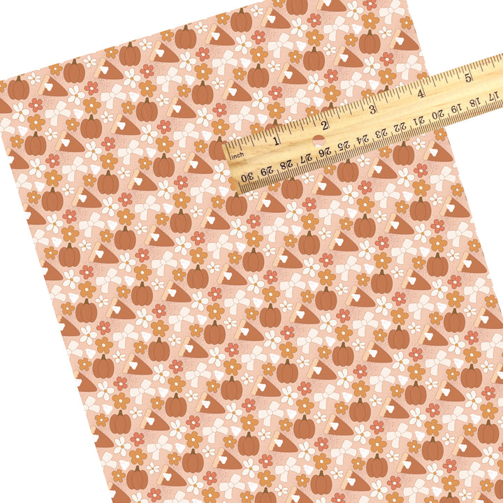 Pumpkins and Pies Faux Leather Sheets