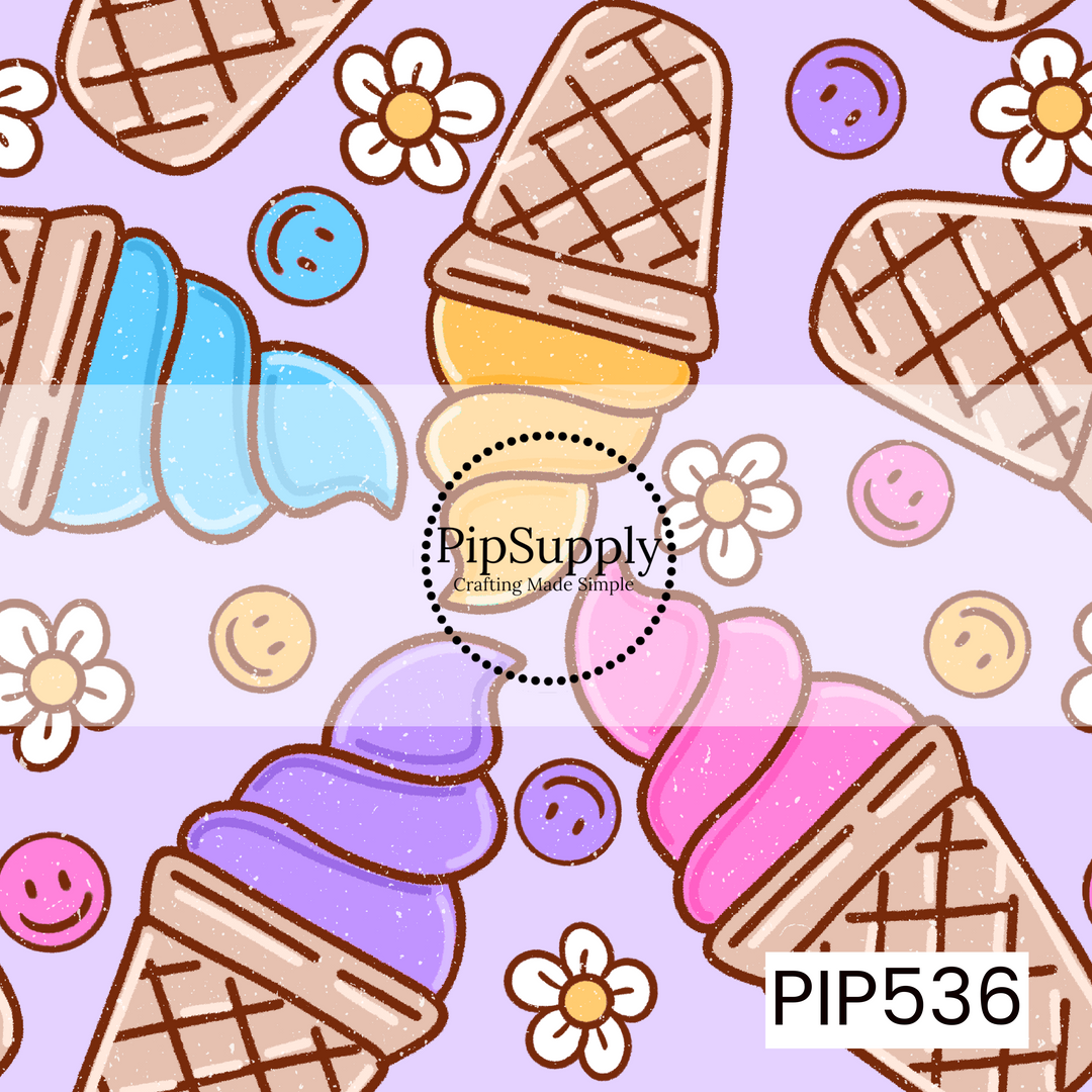 PIP536 - Ice Cream Smilies Purple