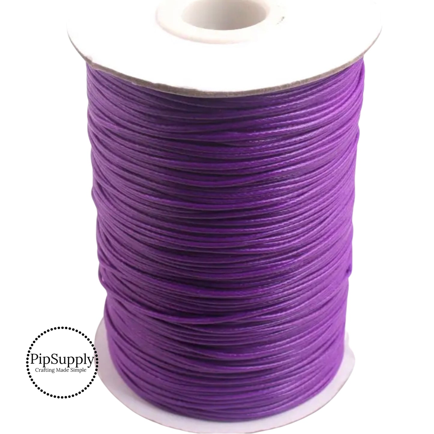 Purple nylon cord by the yard, used for jewelry and other DIY crafts.