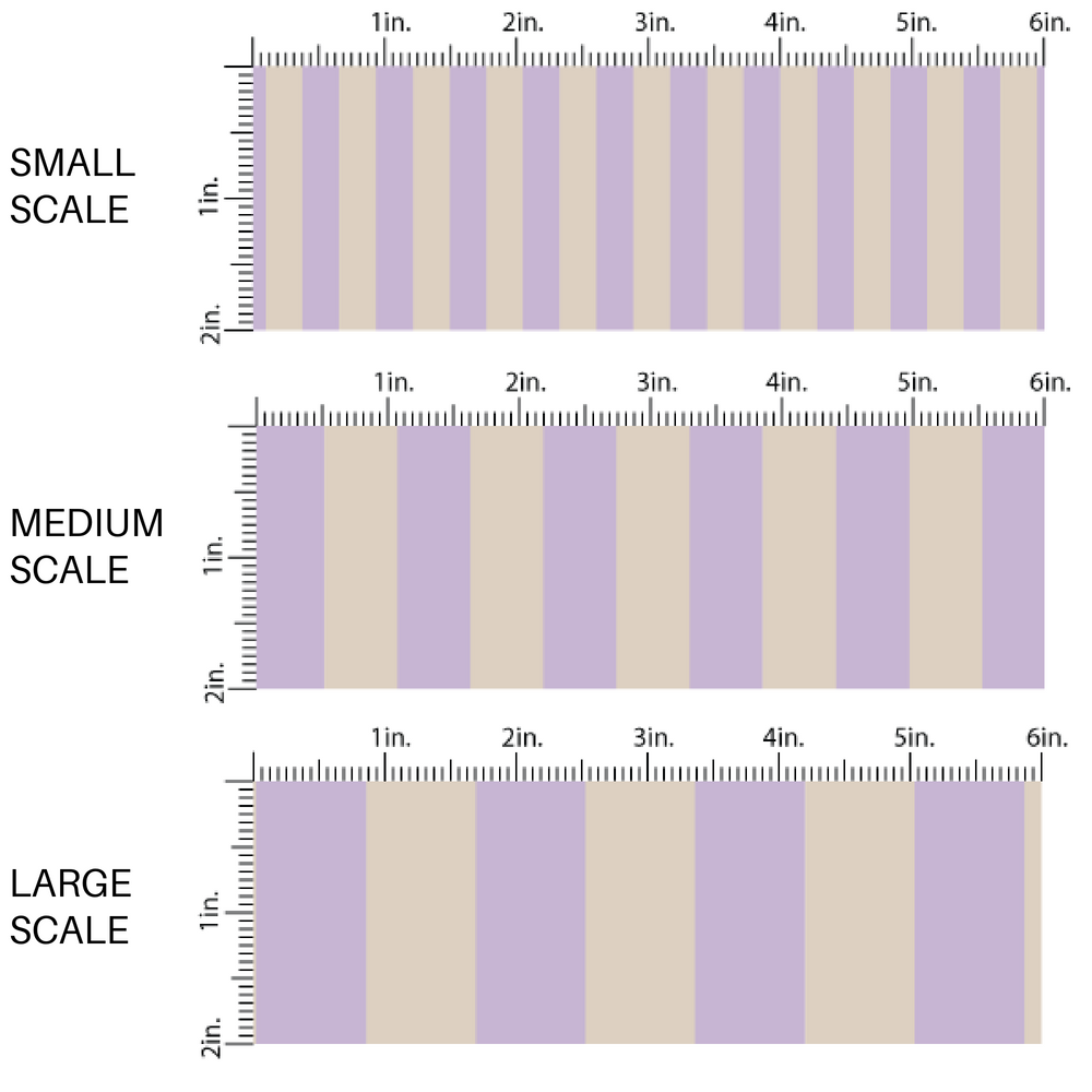 Purple and Beige Striped Fabric by the Yard scaled image guide.