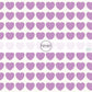 Purple Hearts on White Fabric by the Yard