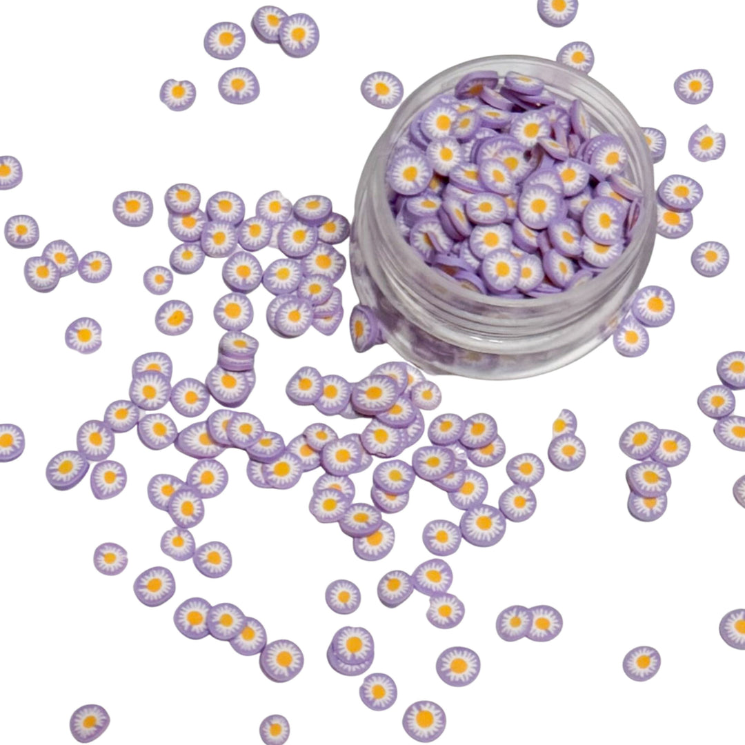 purple daisy clay mix

This loose clay mix is sold in a resealable 1OZ Bag

- Material: Polymer Clay and Glitter
