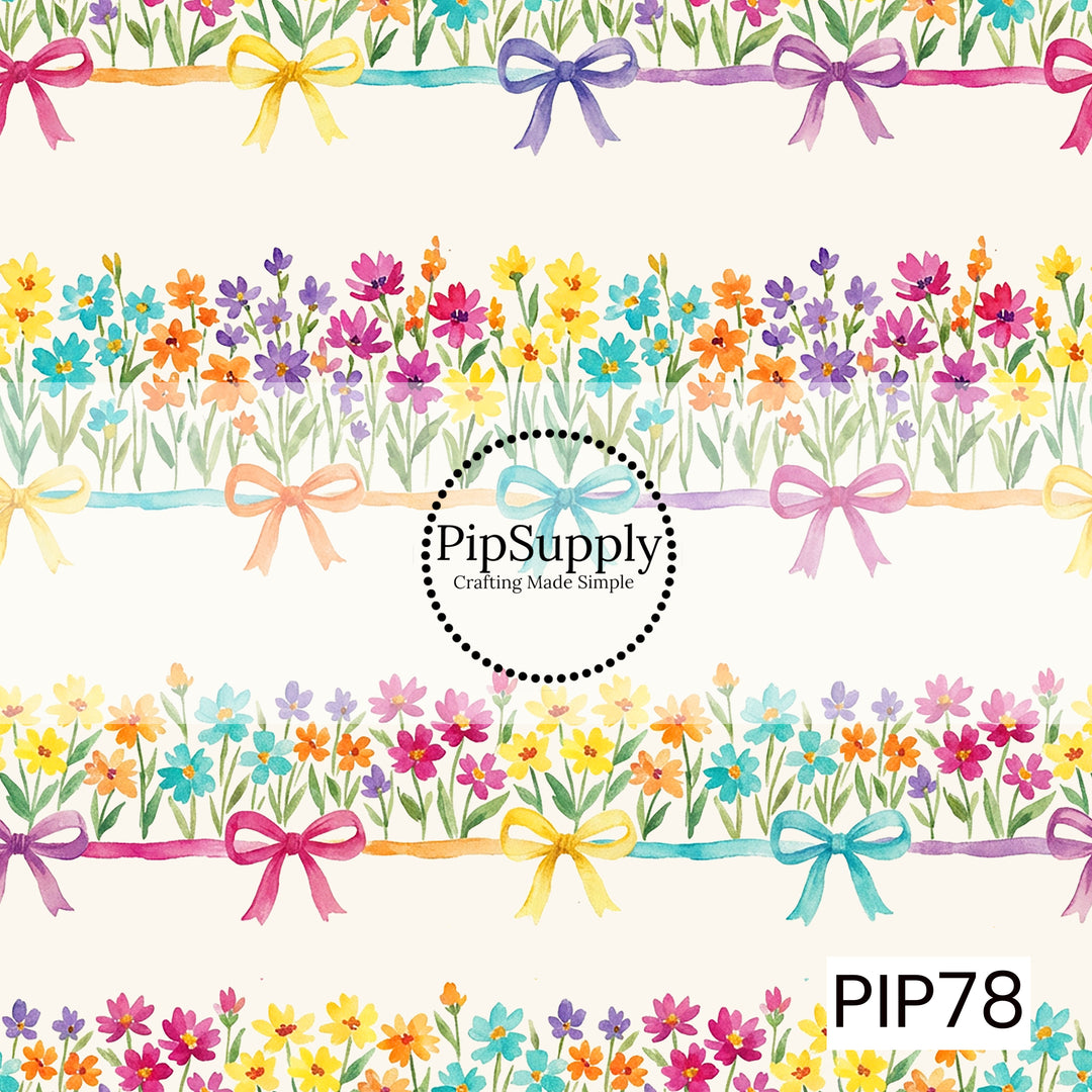 PIP78 - Rainbow Wildflower Bows