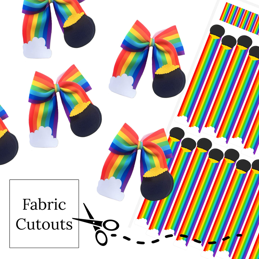 Rainbow Pot of Gold-FULL YARD-Shapes Bubble Bow Cutouts
