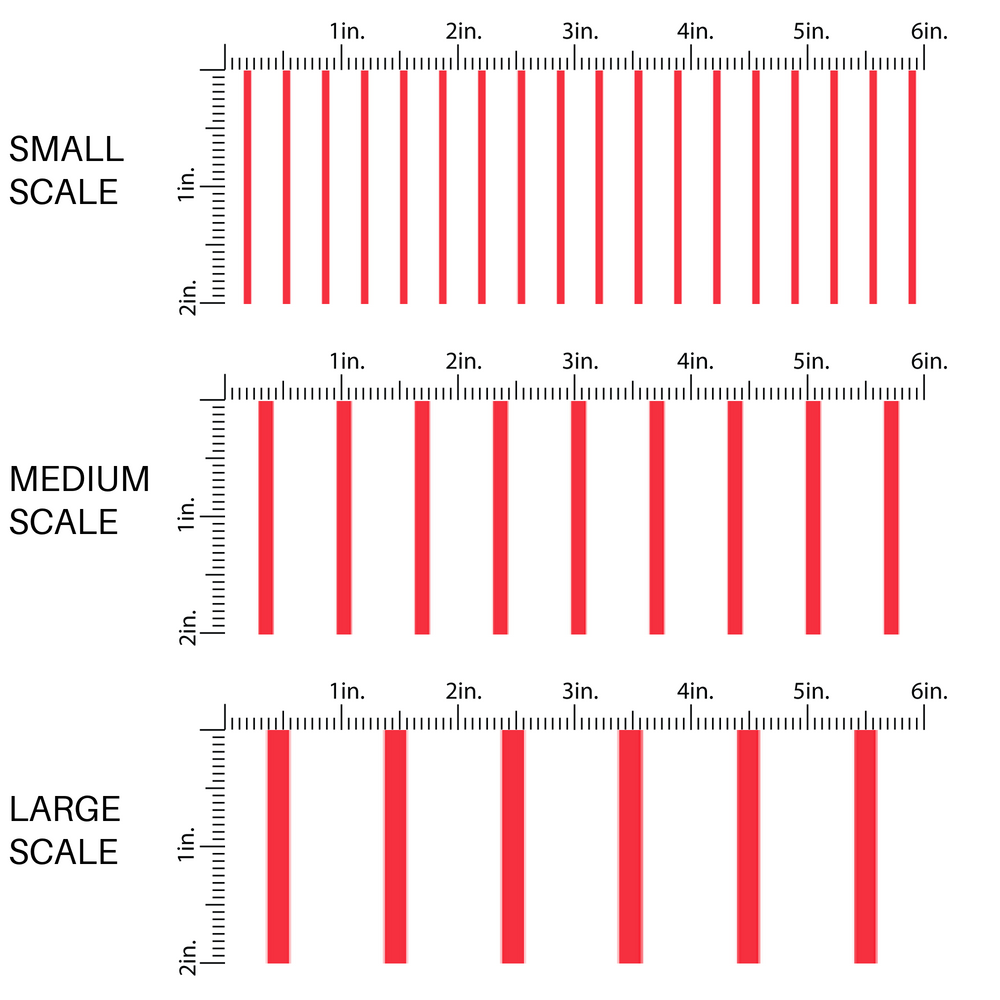 Red and white pinstriped fabric by the yard scaled image guide.