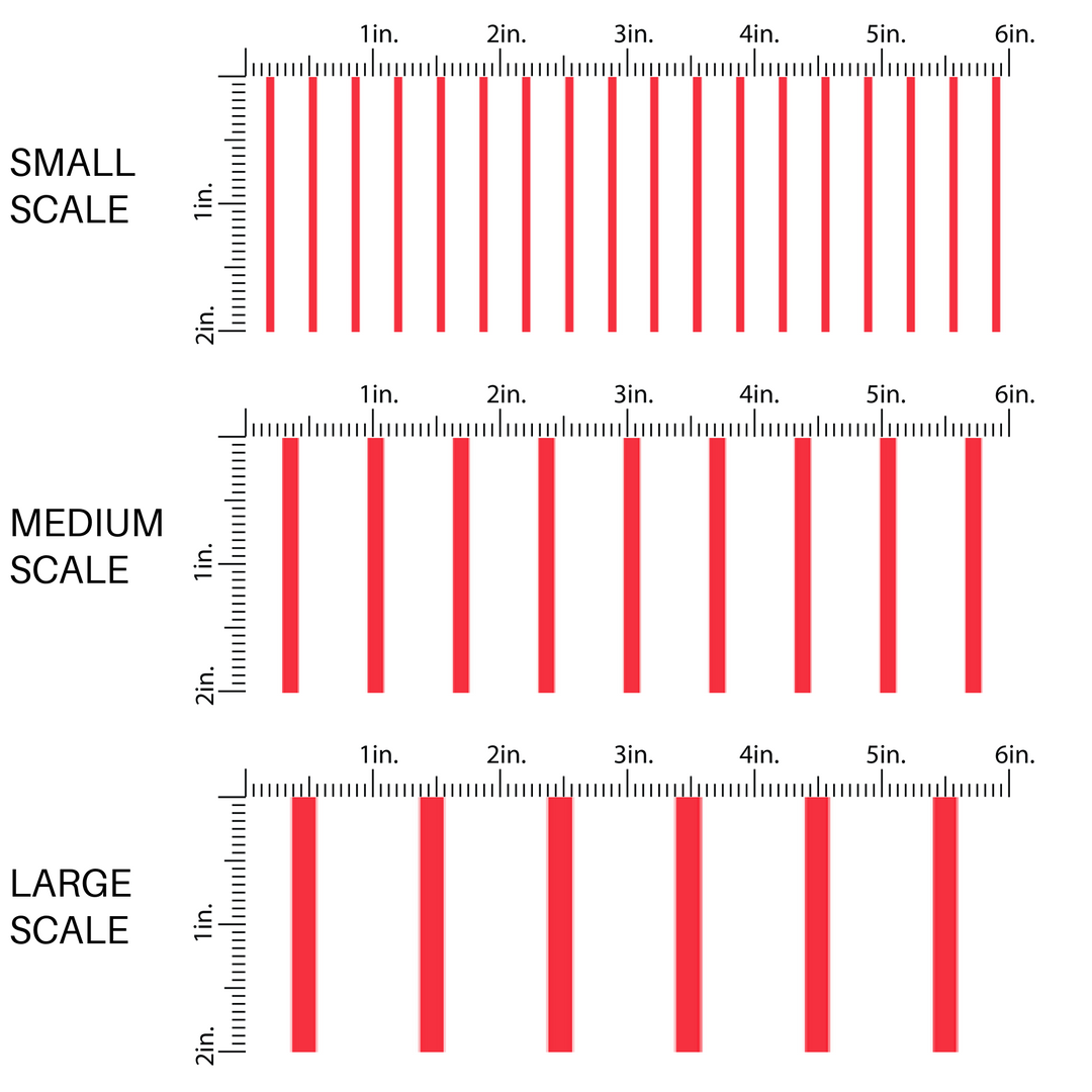 Red and white pinstriped fabric by the yard scaled image guide.