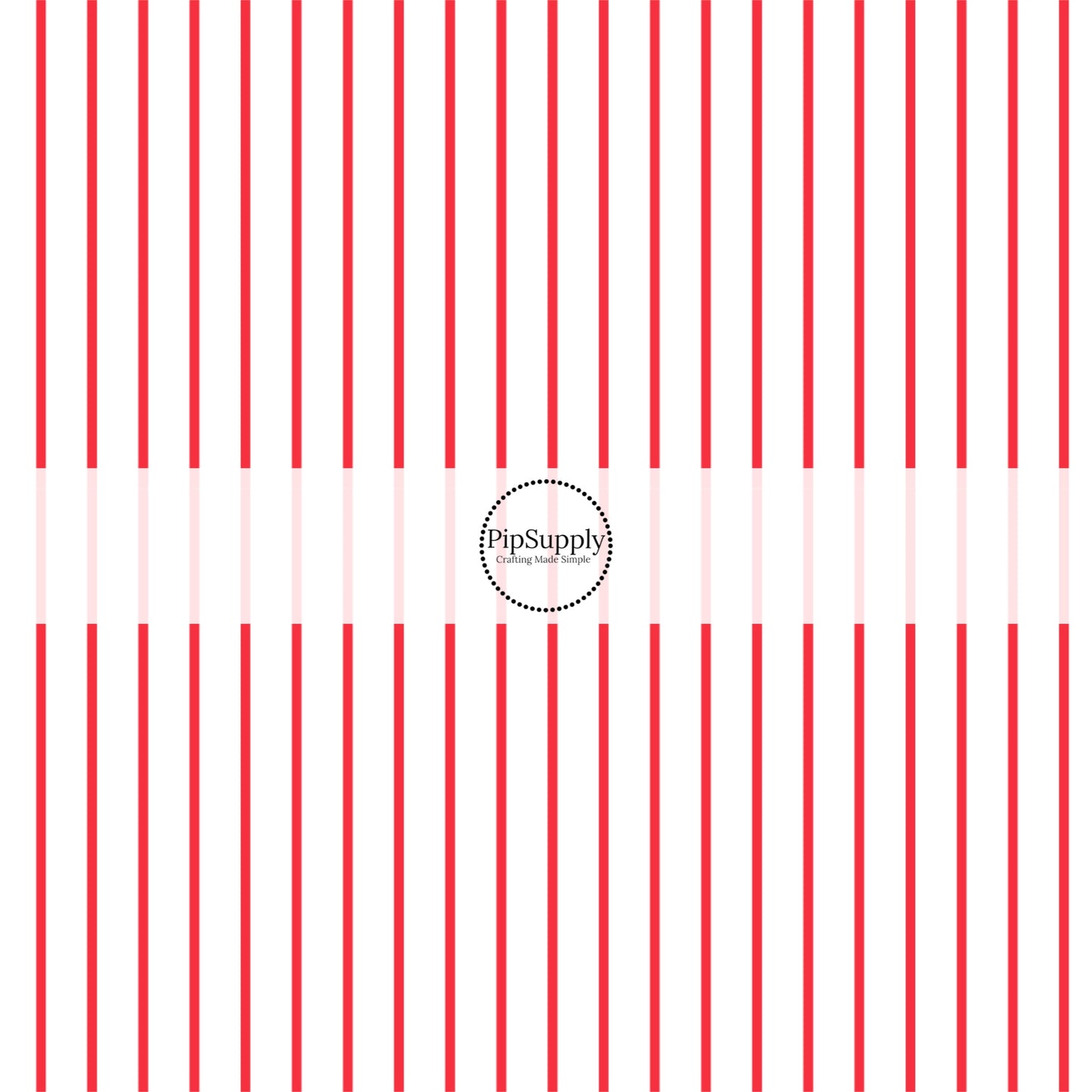 Red and white pinstriped fabric by the yard.