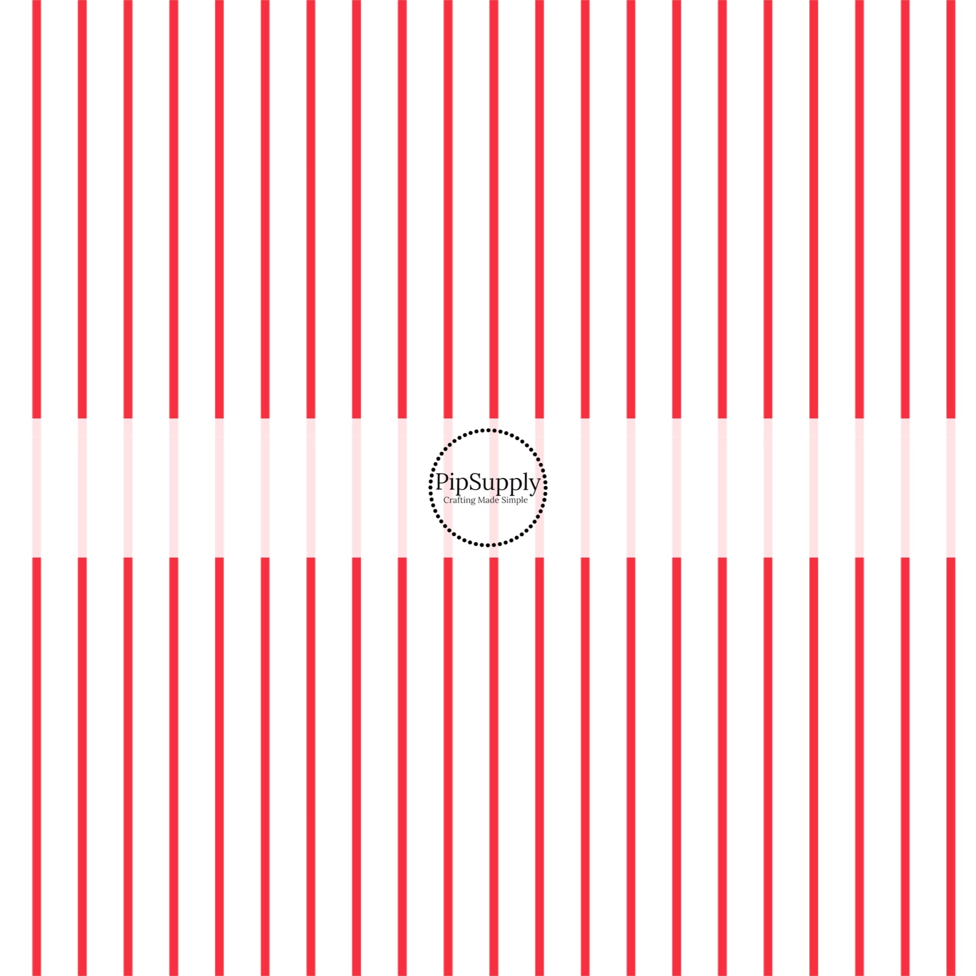 Red White Pinstripes Fabric By The Yard