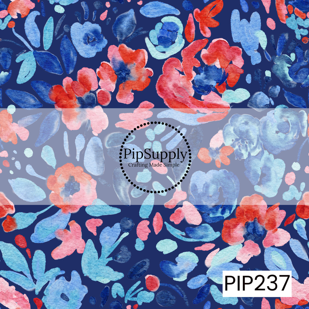 PIP237 - Freedom watercolor Floral Blue