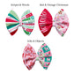 Retro Christmas Pinch Neoprene DIY Hair Bows