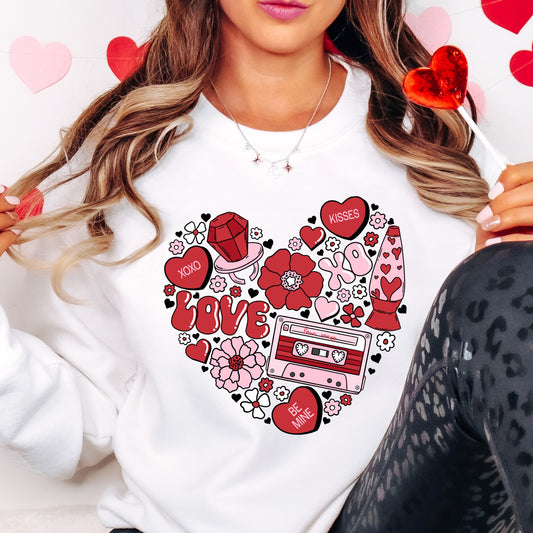 Red and Pink Valentine's Day Treats Iron On Heat Transfer