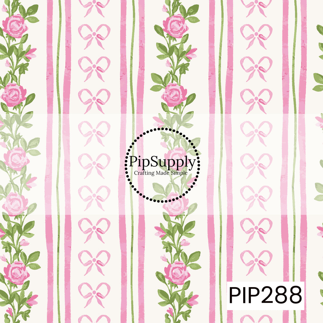PIP288 - Rosebud Stripe Pink