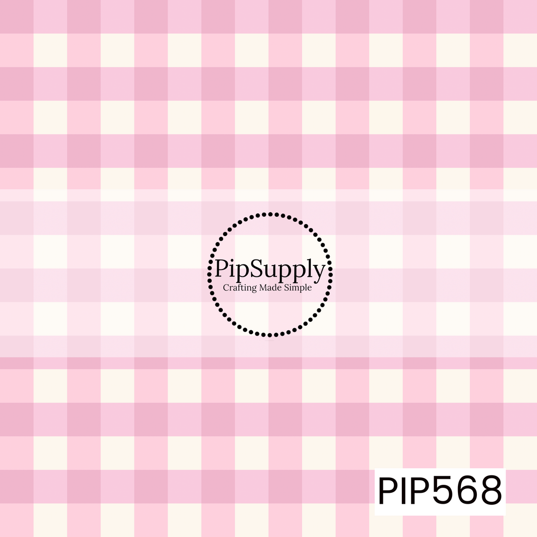 PIP568 - Rose Quilt Charm Pink Gingham