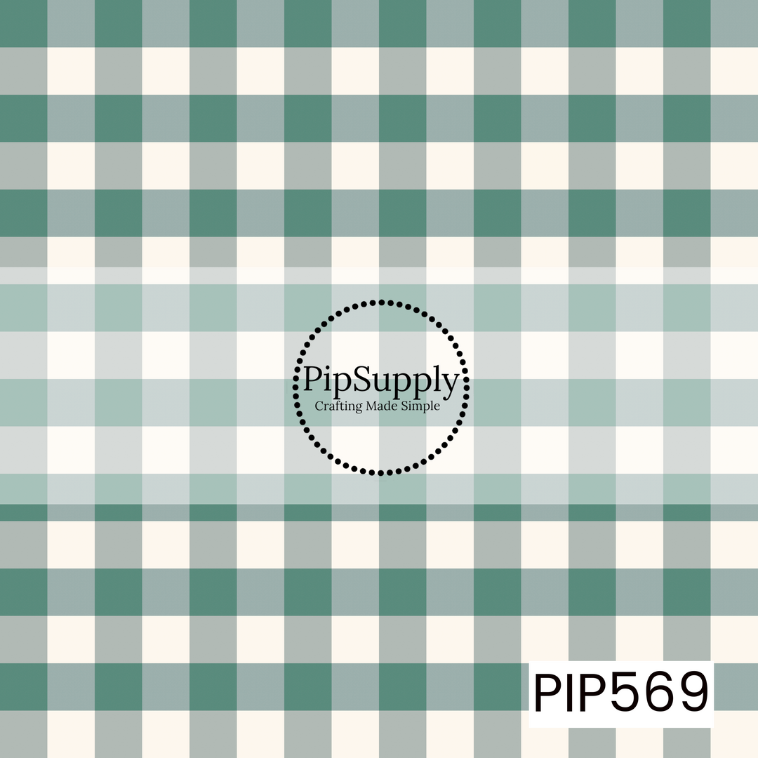 PIP569 - Rose Quilt Charm Sage Gingham