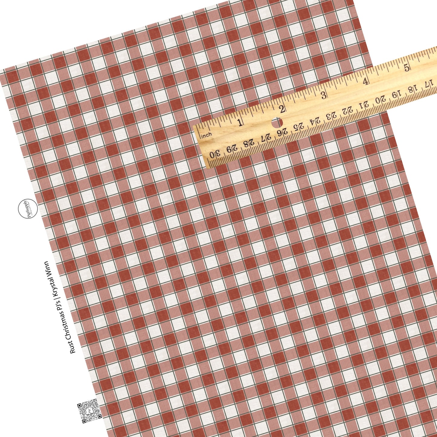 These holiday themed faux leather sheets contain the following design elements: Christmas red and cream plaid. Our CPSIA compliant faux leather sheets or rolls can be used for all types of crafting projects.