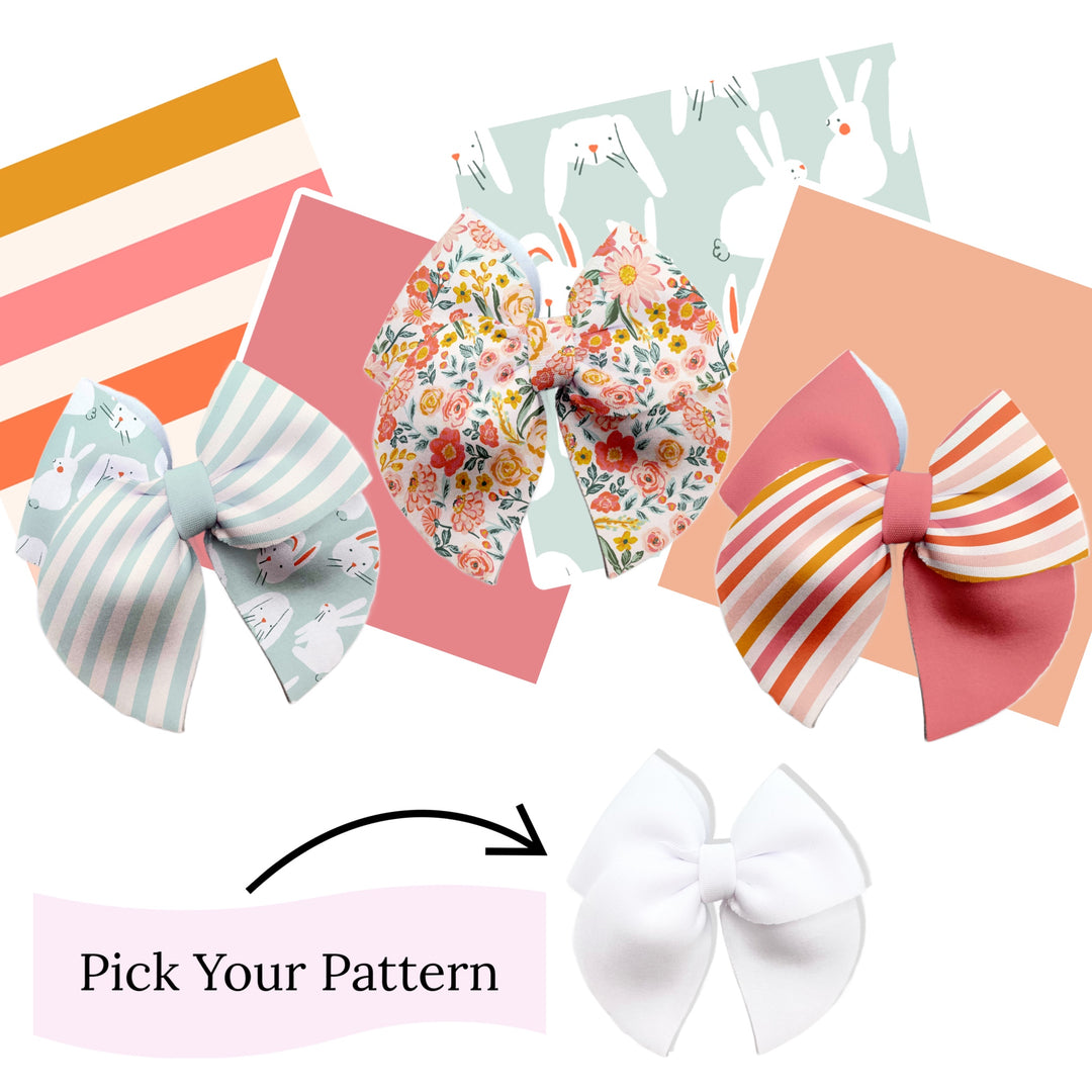 upload your own pattern custom neoprene diy hair bows